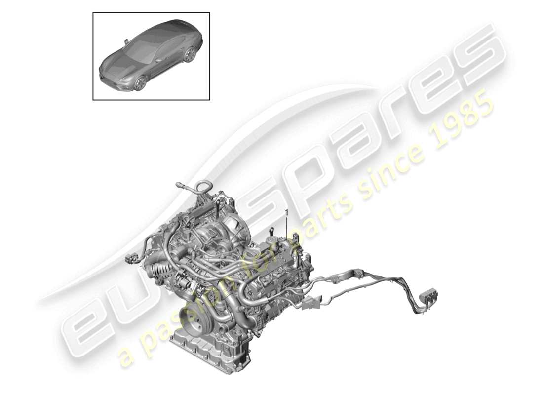 porsche 2021 (panamera 971-1) ersatzmotor (komplett) teilediagramm