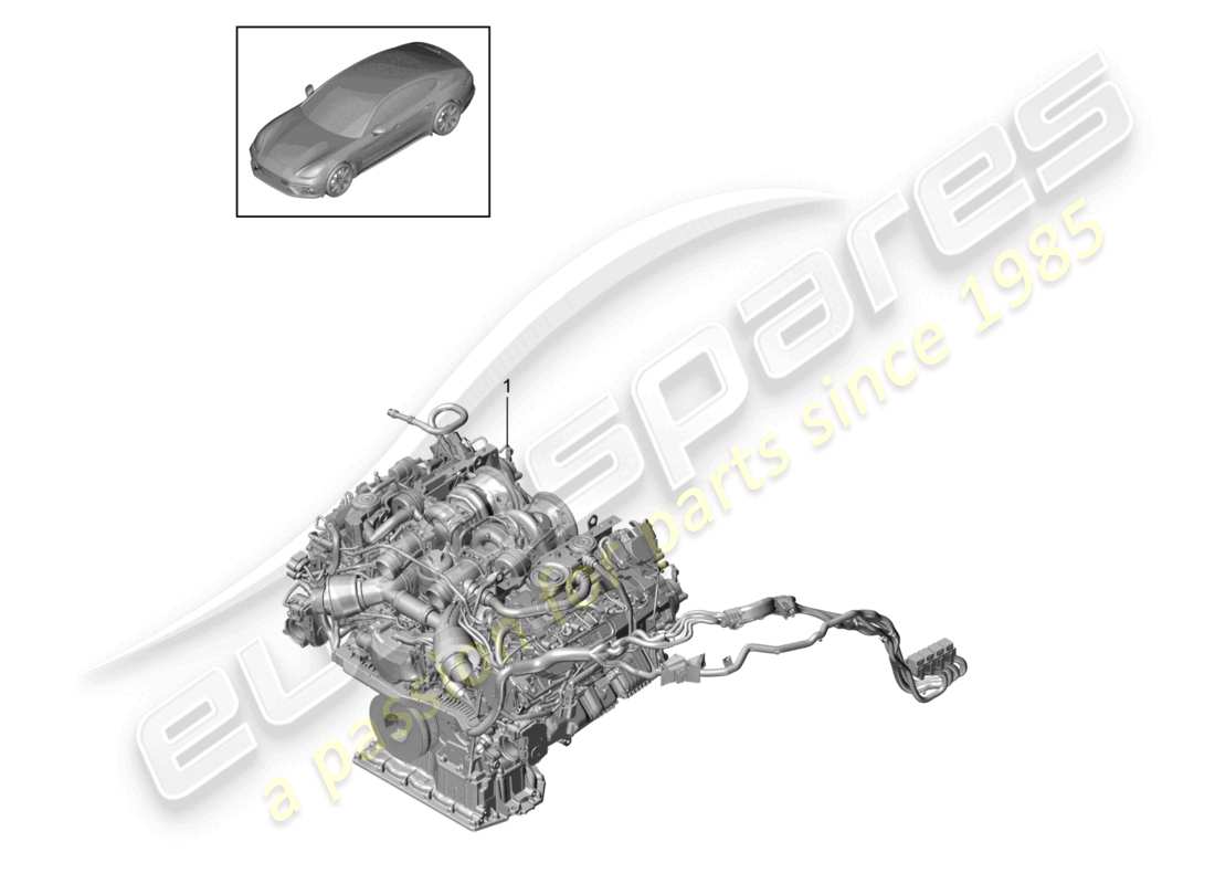 porsche 2021 (panamera 971-1) ersatzmotor (komplett) teilediagramm