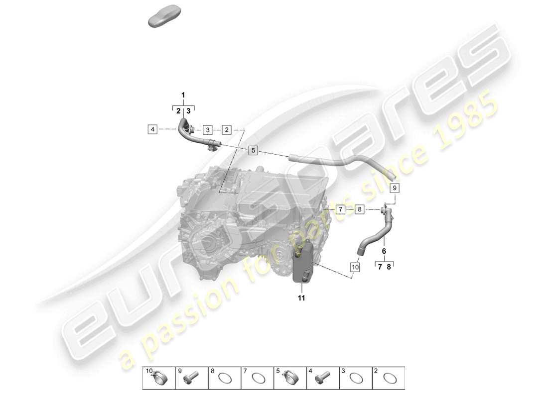 porsche 2025 (macan-e) fahrmotor für elektroantrieb macan 4 kühlmittelkühlung macan hinterachse teilediagramm