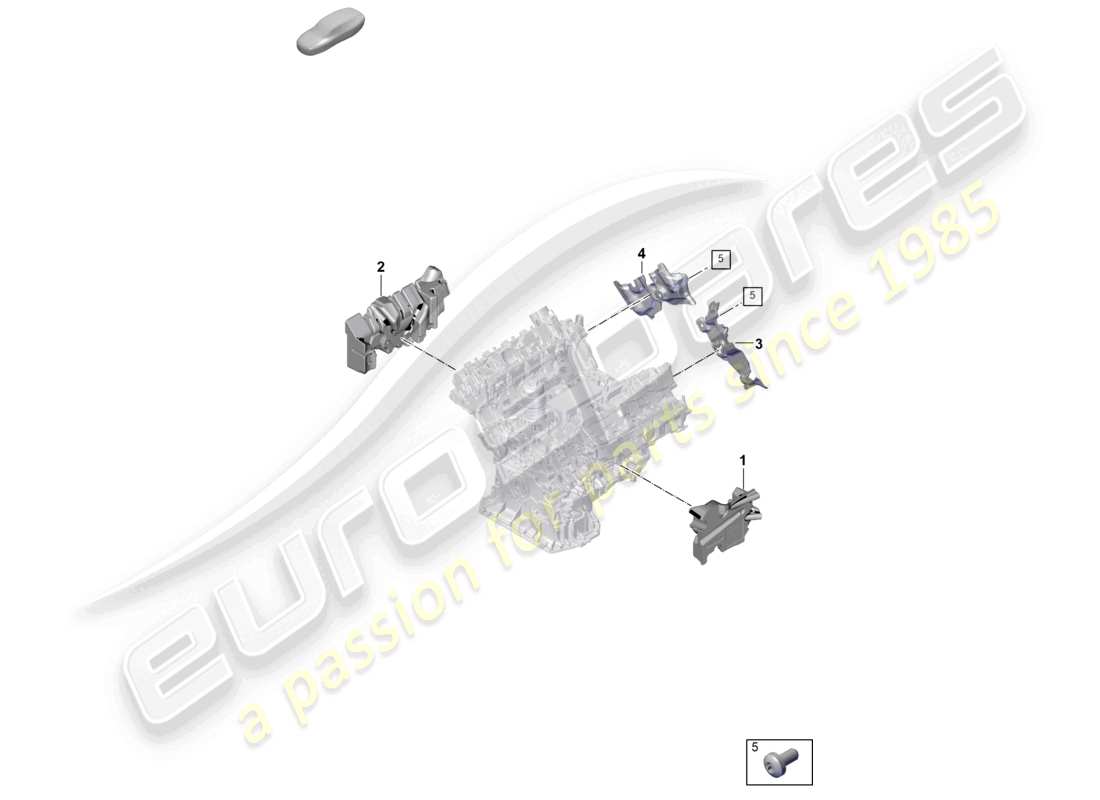 porsche 2025 (cayenne e3 pa) kurbelgehäuse geräuschdämmung teilediagramm