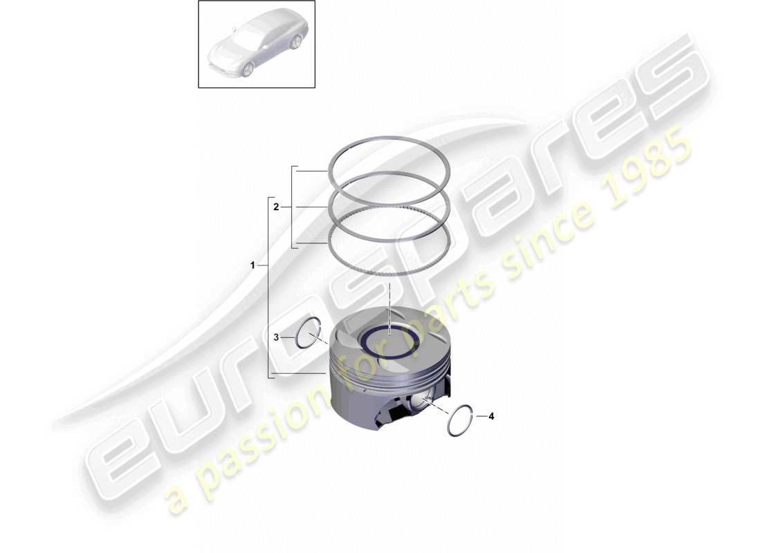 porsche 2021 (panamera 971-1) kolben kolbenring teilediagramm