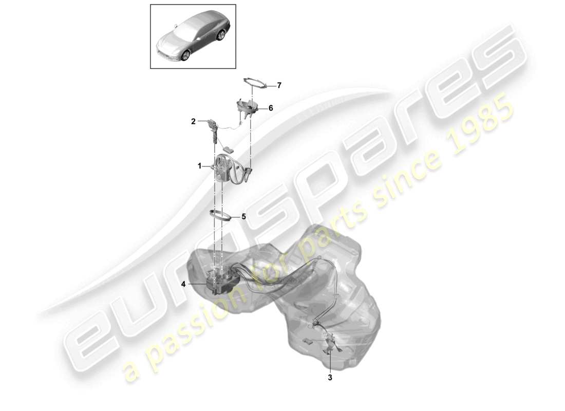 porsche 2021 (panamera 971-1) kraftstoffpumpe saugstrahlpumpe teilediagramm