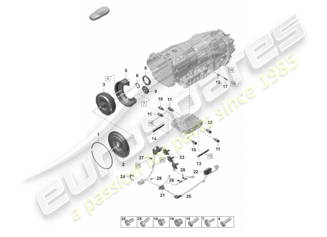 porsche 2022 (panamera 971-2) getriebe einzelteile teilediagramm