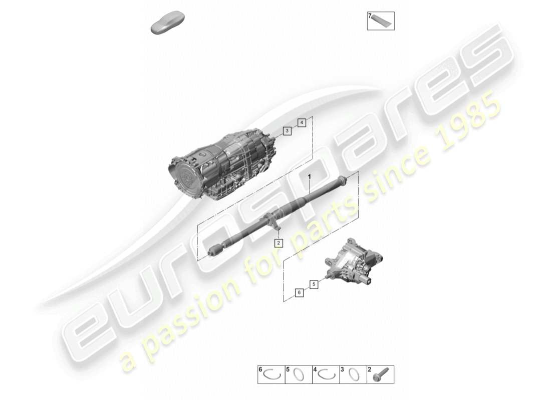 porsche 2024 (panamera 976) kardanwelle ersatzteildiagramm