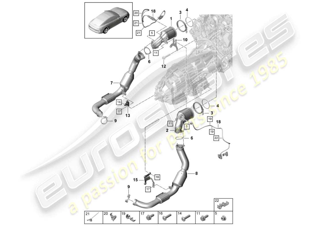 porsche 2021 (panamera 971-1) abgasanlage katalysator lambdasonde d >>- 16.06.2019 bitte berücksichtigen sie bei der teilebestimmung die aktuelle ausstattung des fahrzeugs. teilediagramm