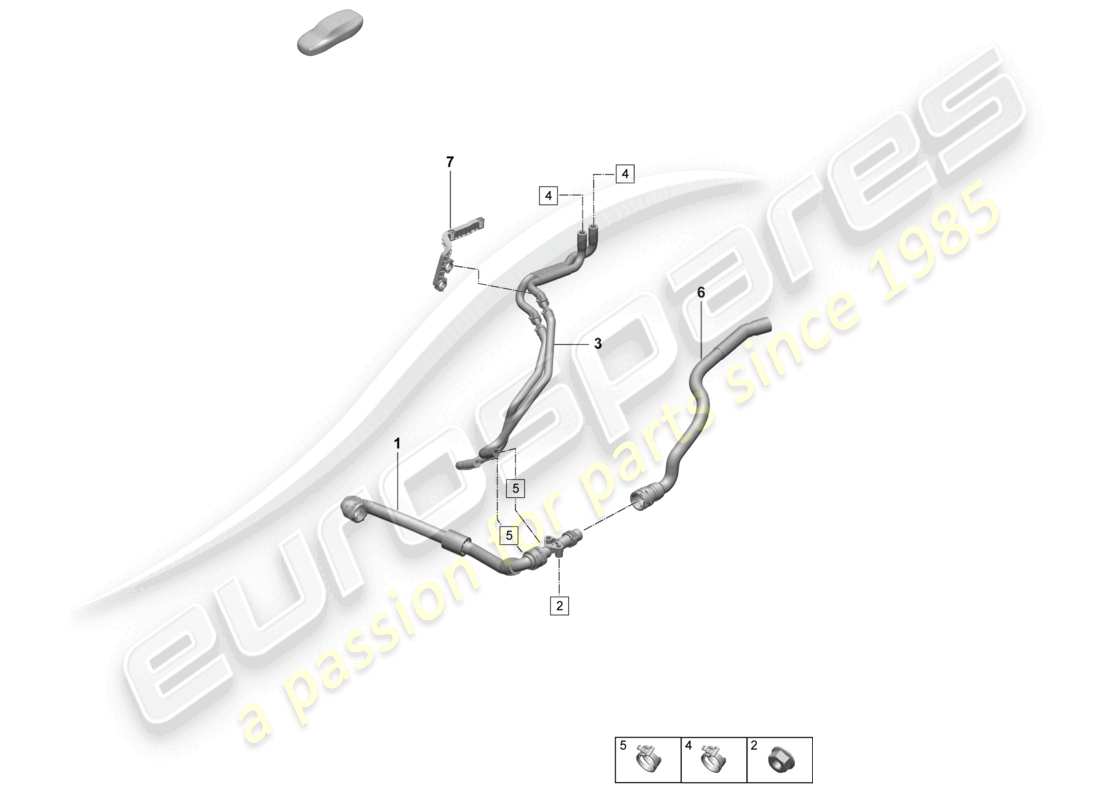 porsche 2025 (macan-e) kühlmittelkühlung heck teilediagramm