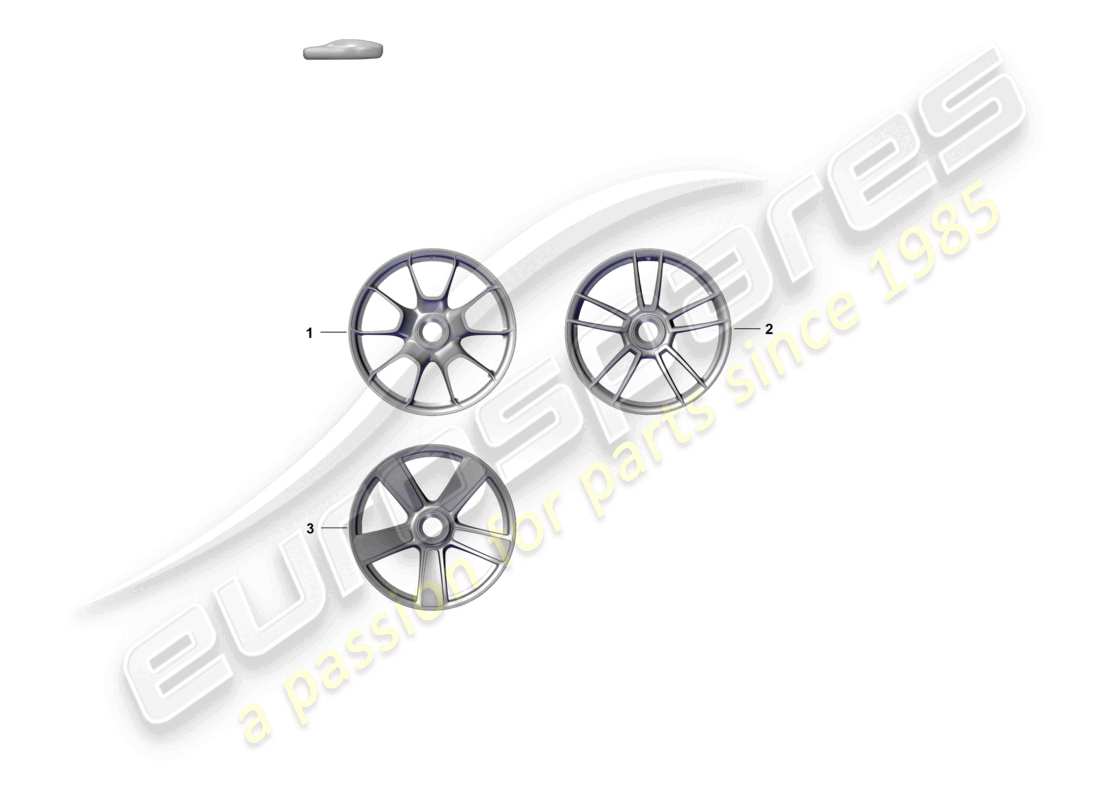 porsche 2022 (992-1 turbo / s) leichtmetallfelge mit zentralverschluss turbo s ersatzteildiagramm