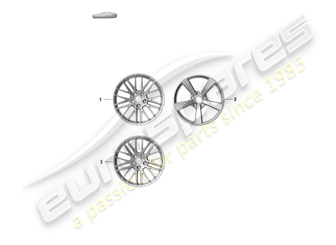 porsche 2022 (992-1 turbo / s) leichtmetallfelgen-ersatzteildiagramm