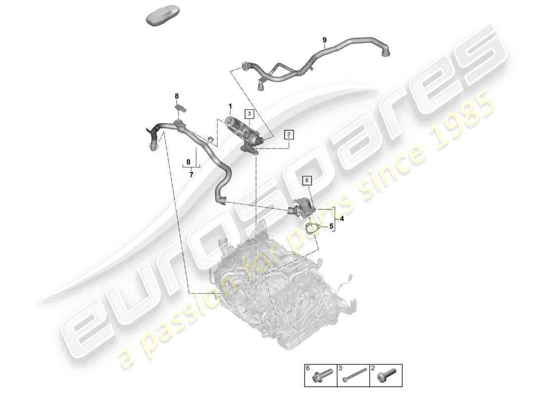 porsche 2024 (992-2) sekundärluftpumpe teilediagramm