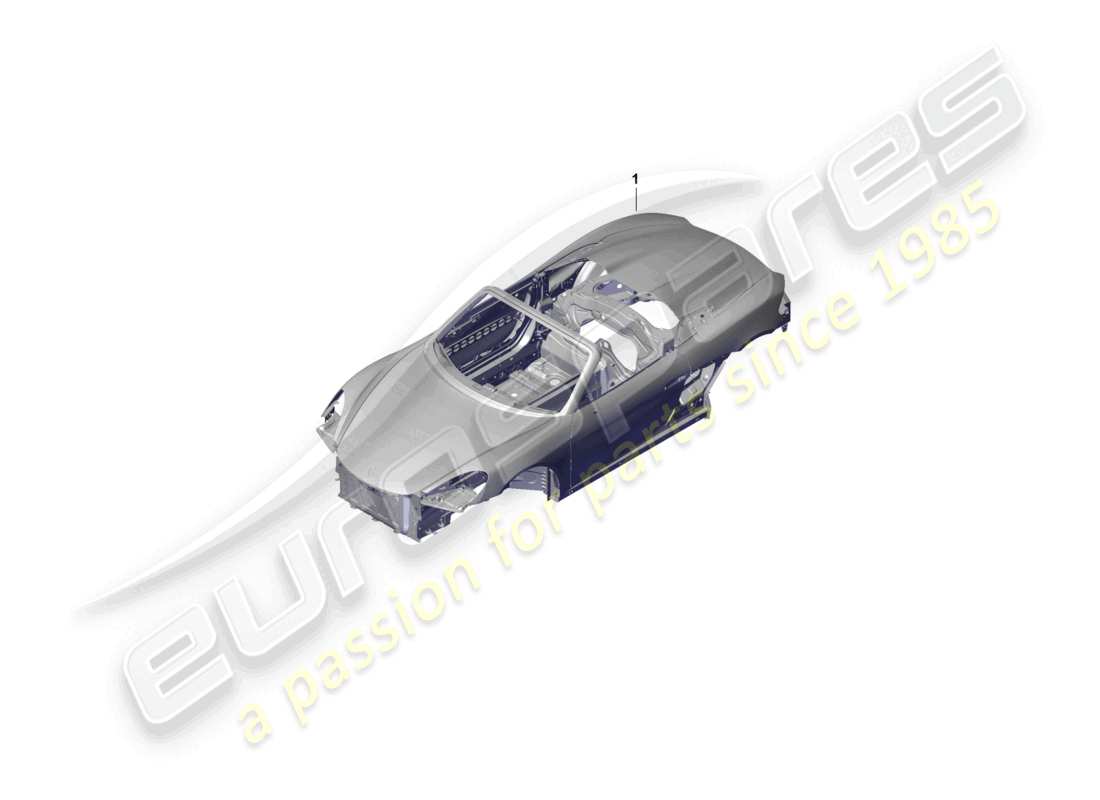 porsche 2023 (718 boxster spyder) karosserie - teilediagramm