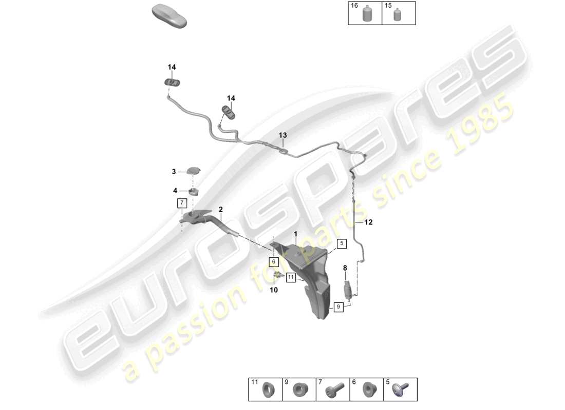 porsche 2025 (992-2 turbo / s) scheibe teilediagramm