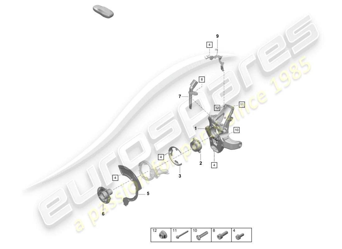 porsche 2021 (718 cayman gt4) radträger radnabe teilediagramm