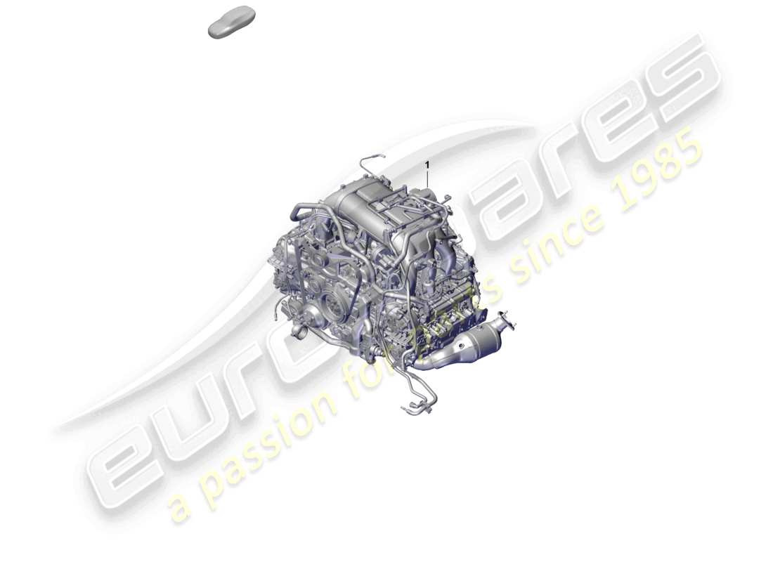 porsche 2021 (718 cayman gt4) ersatzteildiagramm für den motorersatz