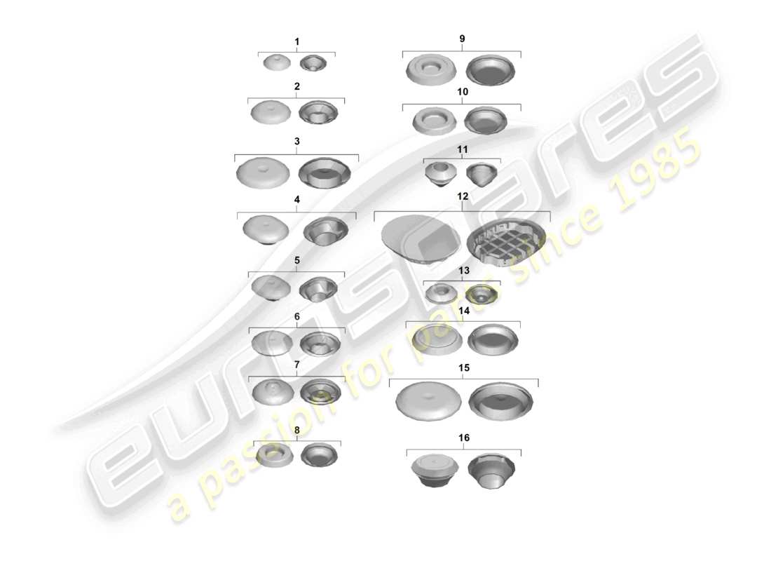 porsche 2021 (718 boxster spyder) bungs-teilediagramm