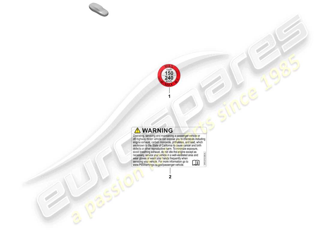 porsche 2025 (macan-e) hinweis für maximale geschwindigkeit teilediagramm