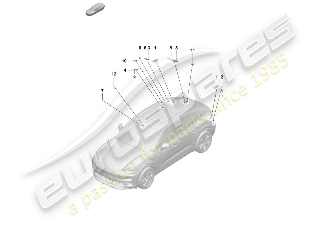 porsche 2025 (macan-e) antenne hinten antennenverstärker teilediagramm