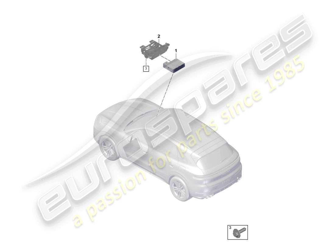 porsche 2025 (cayenne e3 pa) mib-teilediagramm des zentralcomputers
