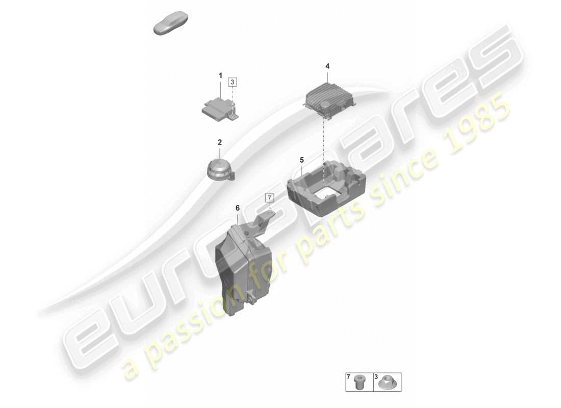 porsche 2022 (panamera 971-2) steuergerät zur motorgeräuscherzeugung geräuschgenerator teilediagramm