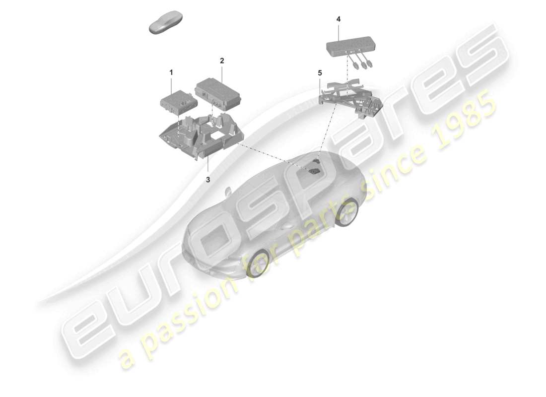 porsche 2021 (taycan 9j1-1) steuergerät für real time monitoring (rtm) und aerial part diagram