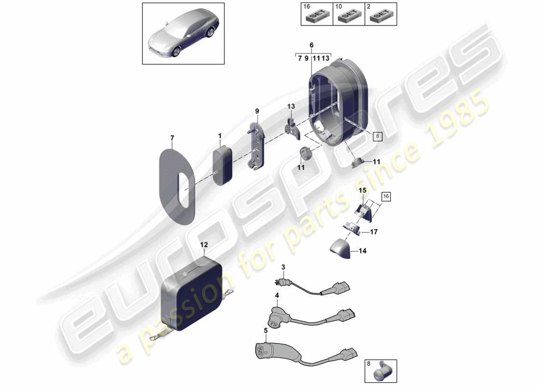 porsche 2021 (panamera 971-1) zentrale steuereinheit generation 1 ladegerät ladestation teilediagramm