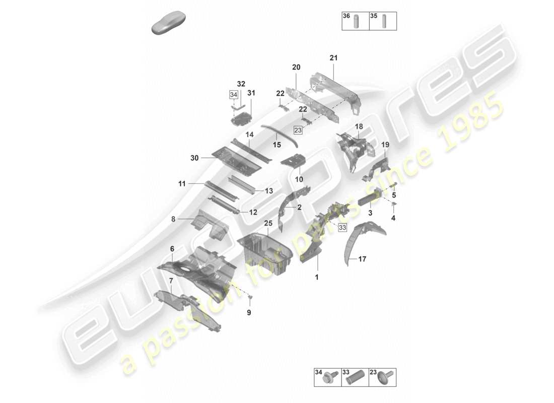 porsche 2023 (panamera 971-2) heck seitenteil teilediagramm