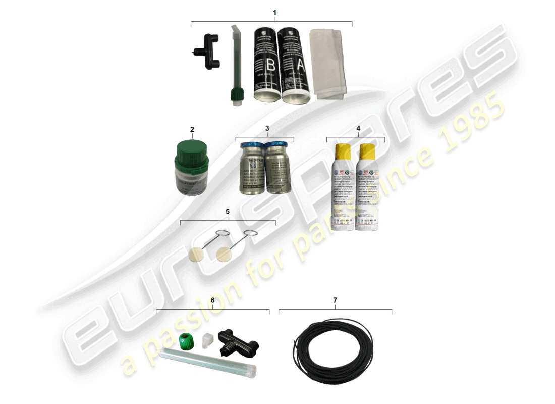 porsche 2022 (taycan 9j1-1) windschutzscheibe usa heckscheibe 2 packung karosseriekleber ersatzteildiagramm