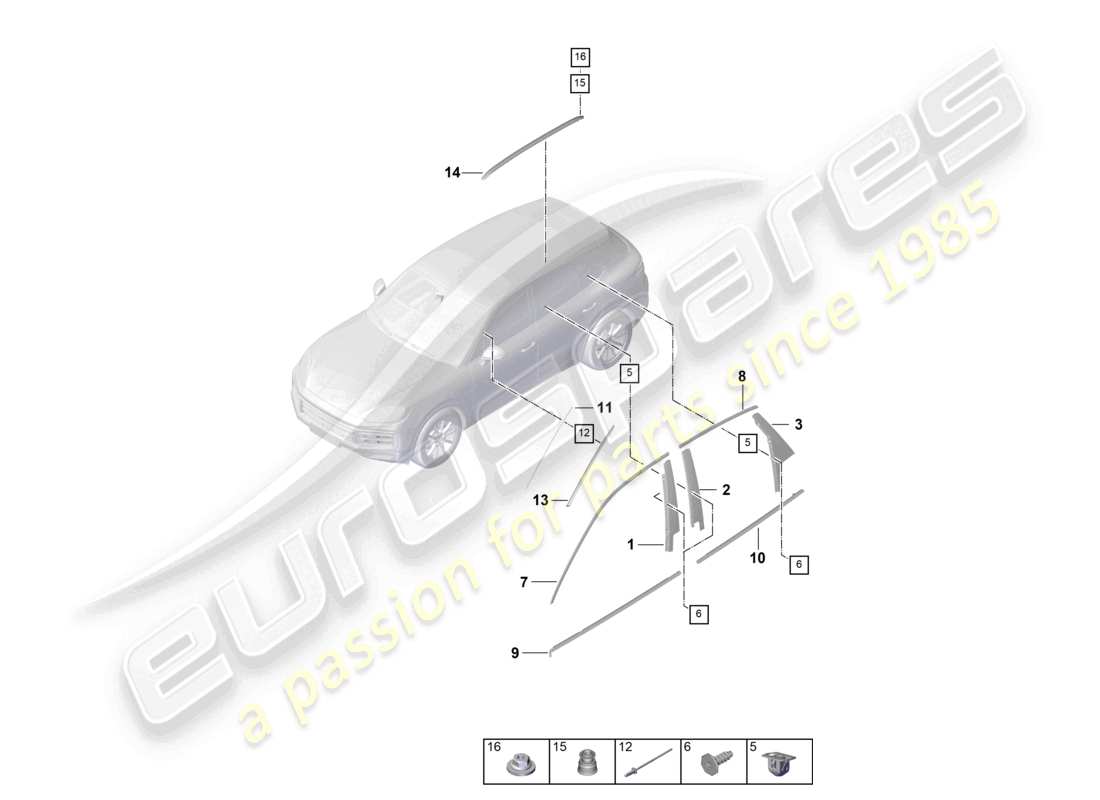 porsche 2025 (cayenne e3 pa) formteile-ersatzteildiagramm
