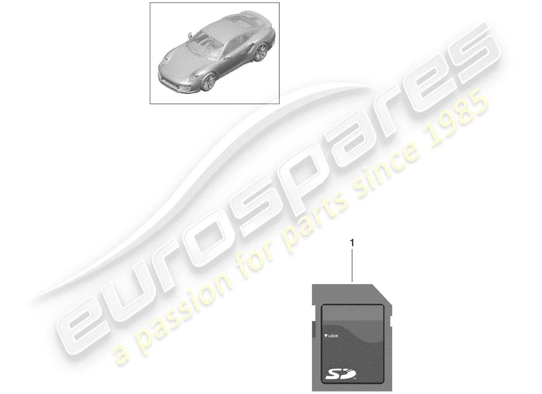porsche 2018 (991-2 turbo) sd-karte-teilediagramm