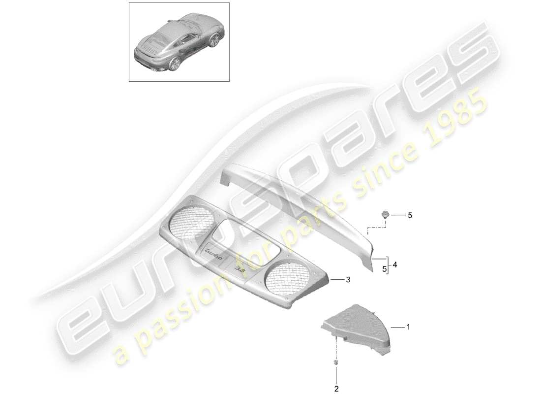 porsche 2018 (991-2 turbo) lining ersatzteildiagramm
