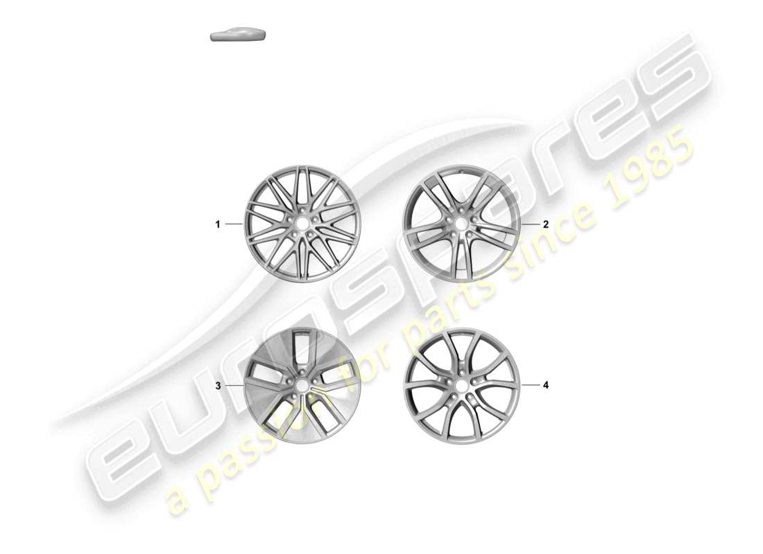 porsche 2024 (cayenne e3 pa) leichtmetallfelgen-ersatzteildiagramm
