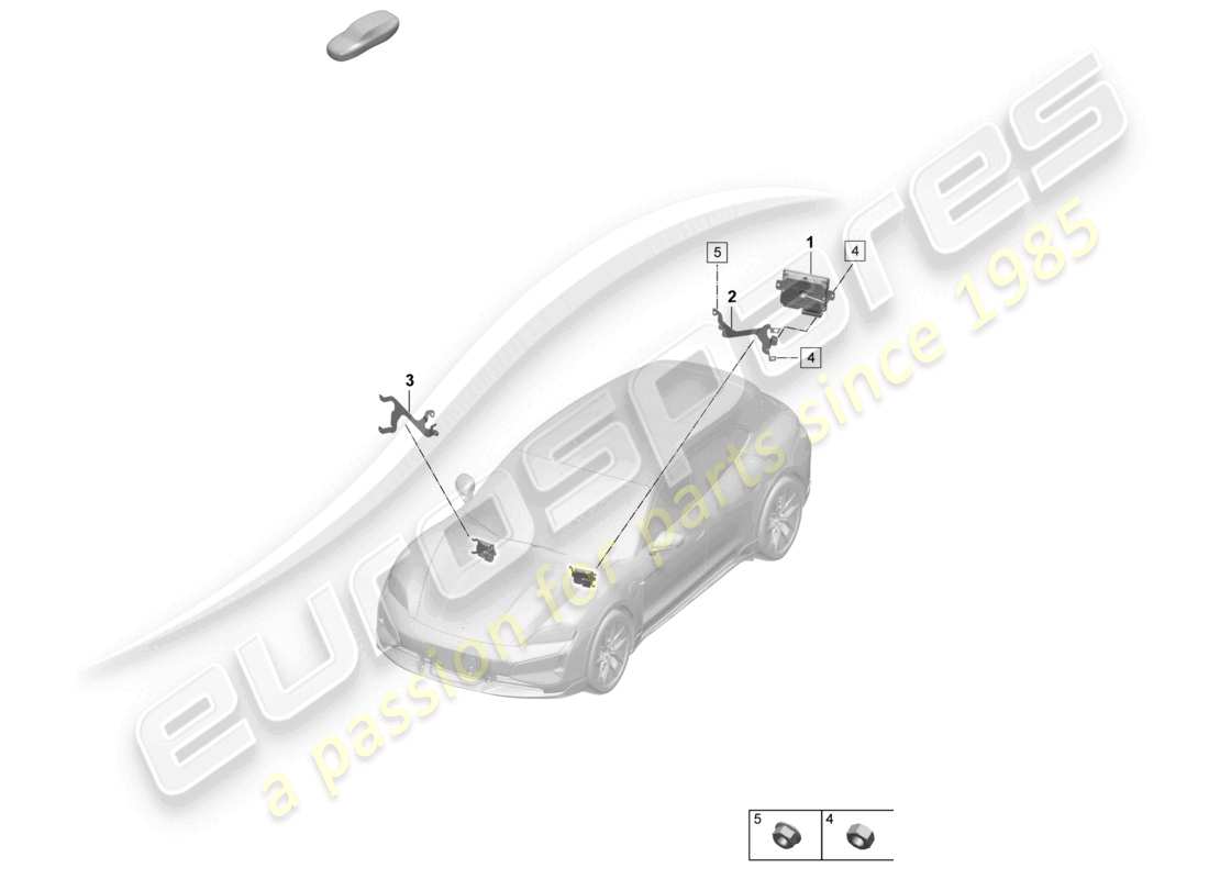 porsche 2026 (taycan 9j1-2) steuereinheit für online-dienste teilediagramm