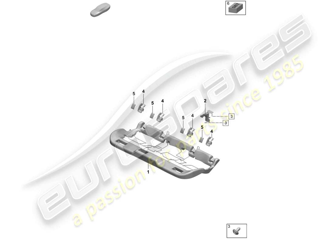 porsche 2025 (macan-e) rücksitzbefestigungen teilediagramm