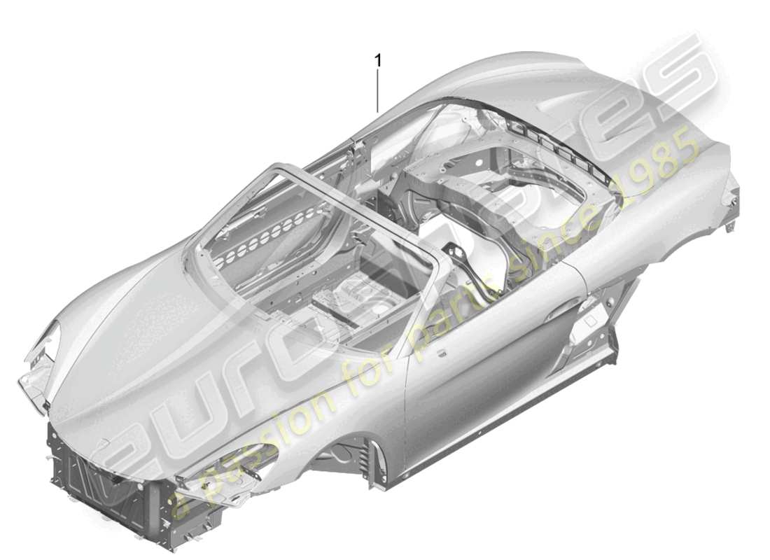 porsche 2024 (718 boxster) karosserie - teilediagramm