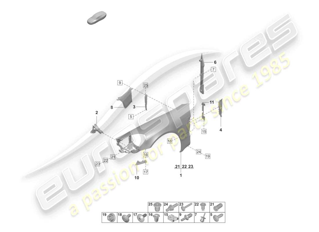 porsche 2023 (panamera 971-2) wing-teilediagramm