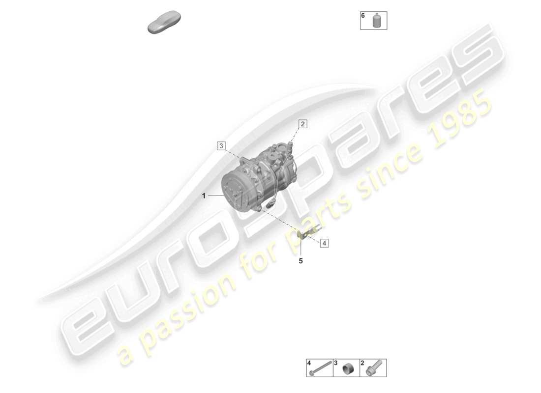 porsche 2023 (panamera 971-2) a/c-kompressor r134a kühlmittel teilediagramm