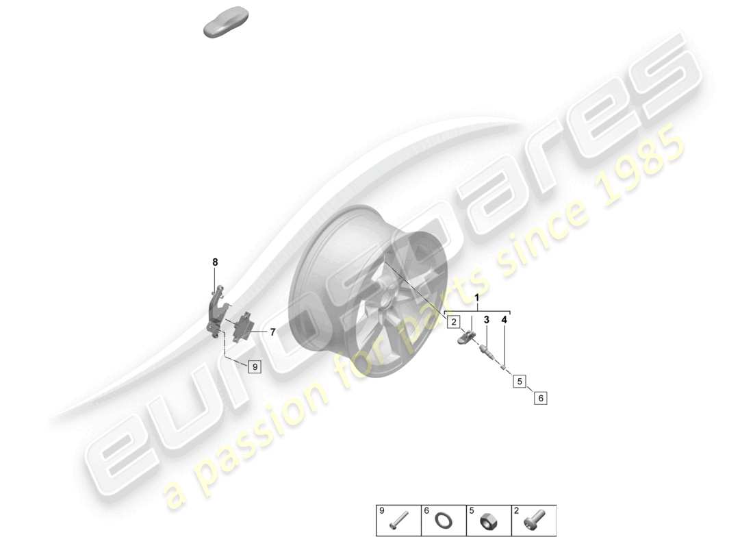porsche 2025 (macan-e) reifendruckkontrollsystem teilediagramm