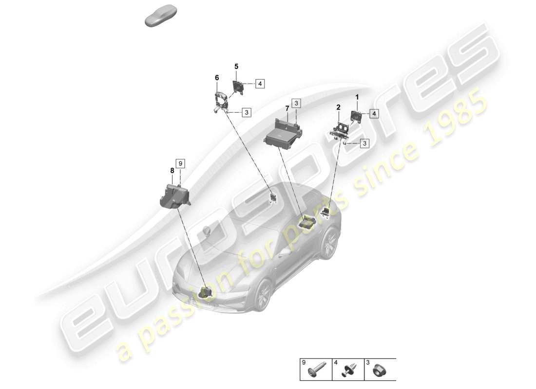 porsche 2026 (taycan 9j1-2) motorsoundsystem teilediagramm