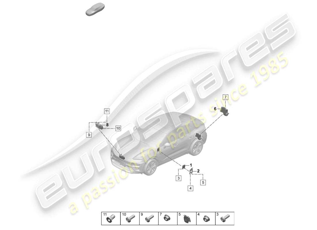 porsche 2025 (macan-e) steuergerät geräuschgenerator motorsoundsystem teilediagramm