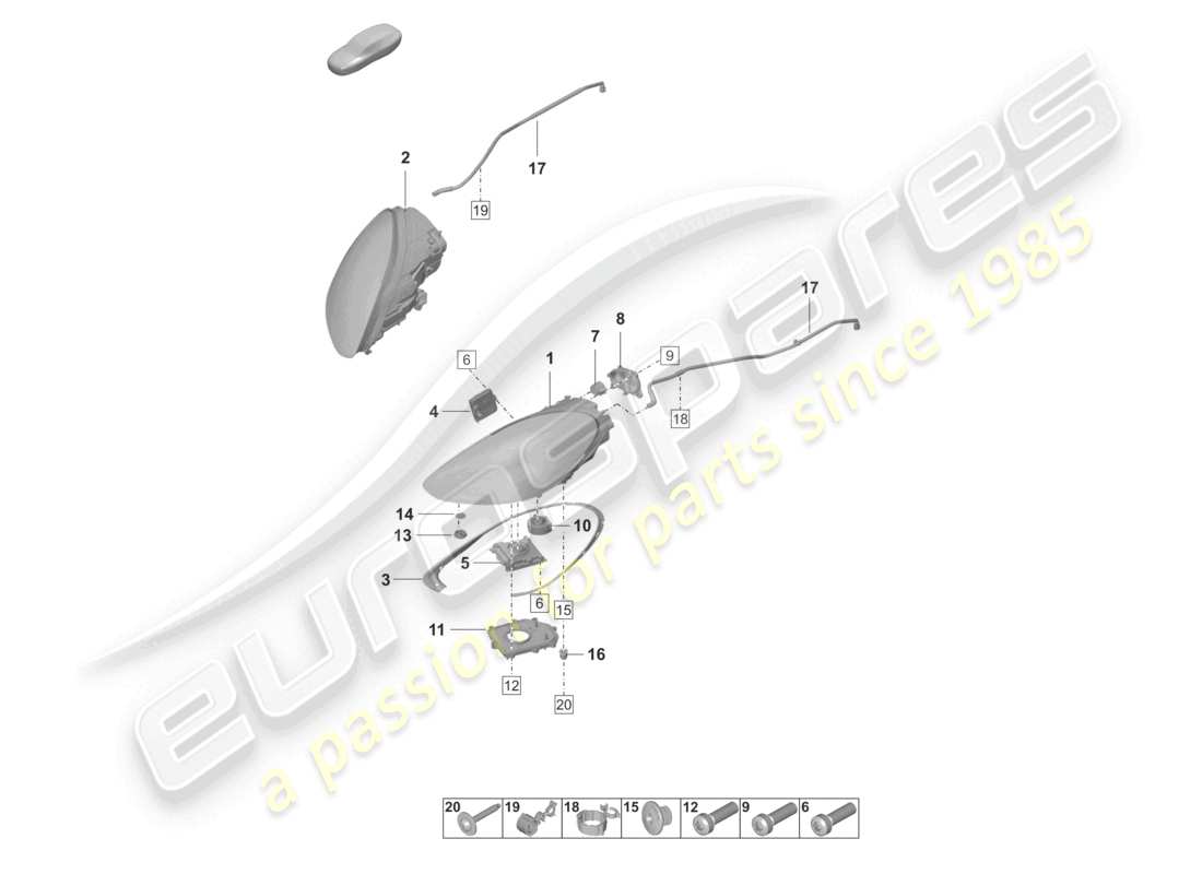 porsche 2023 (panamera 971-2) led-scheinwerfer pdls+ ersatzteildiagramm