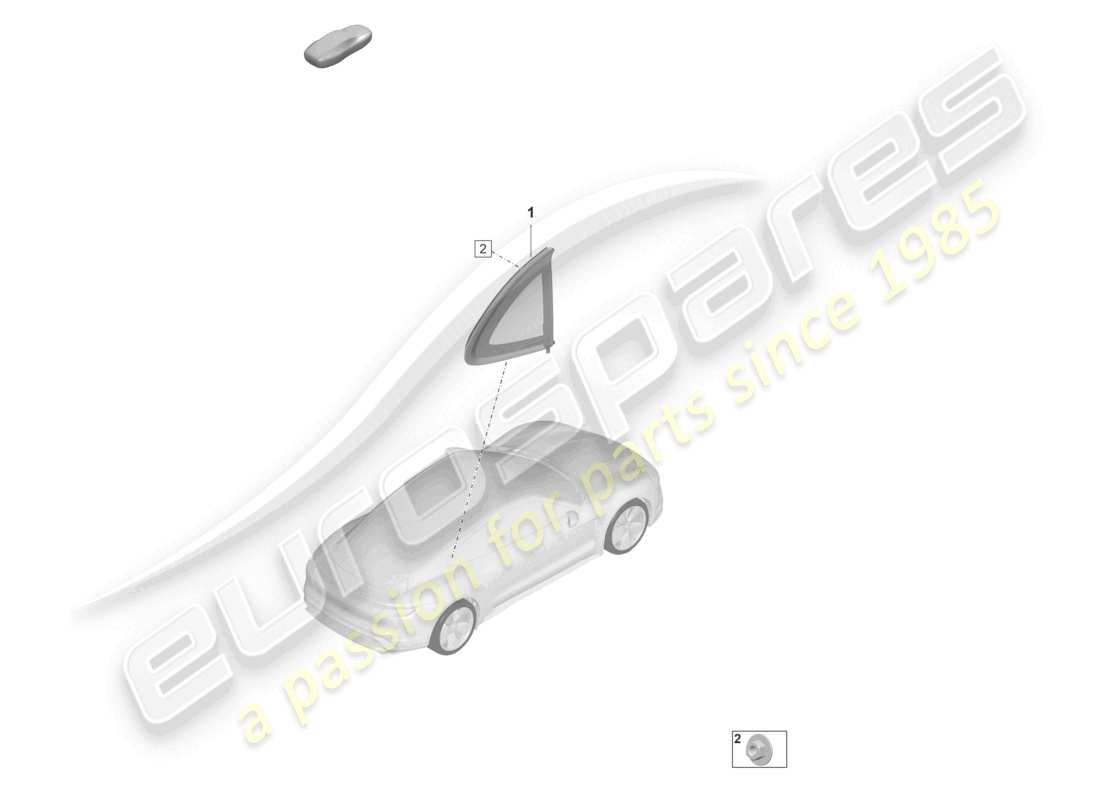 porsche 2021 (taycan 9j1-1) seitenfenster-ersatzteildiagramm