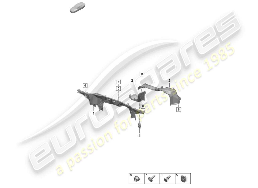 porsche 2025 (macan-e) frontend-firewall-wasserkasten teilediagramm