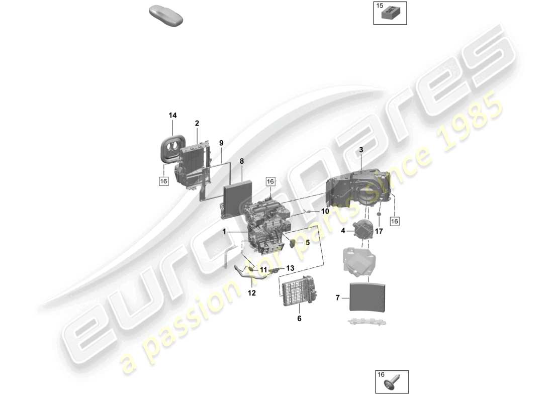 porsche 2025 (macan-e) klimaanlage/heizung teilediagramm