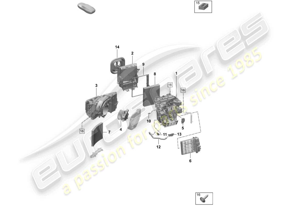 porsche 2025 (macan-e) klimaanlage/heizung teilediagramm