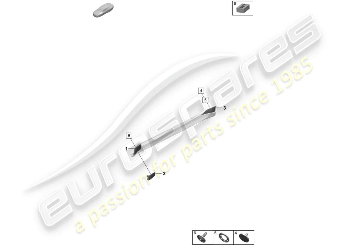 porsche 2026 (taycan 9j1-2) spoilerschwelle teilediagramm