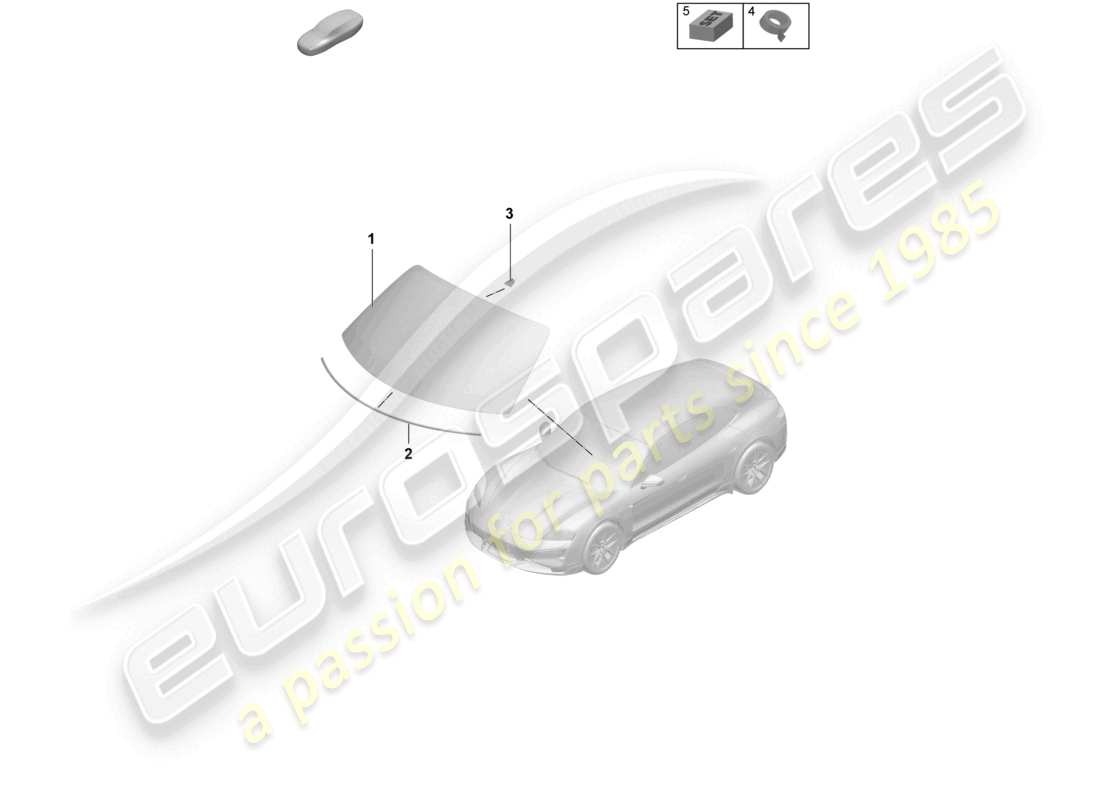 porsche 2025 (taycan 9j1-2) windschutzscheibe ***************************** teilediagramm