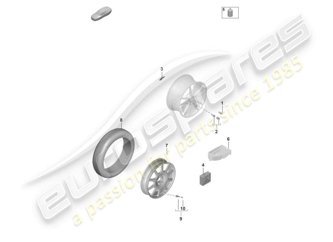 porsche 2024 (panamera 971-2) radbolzen ventil ausgleichsgewicht teilediagramm