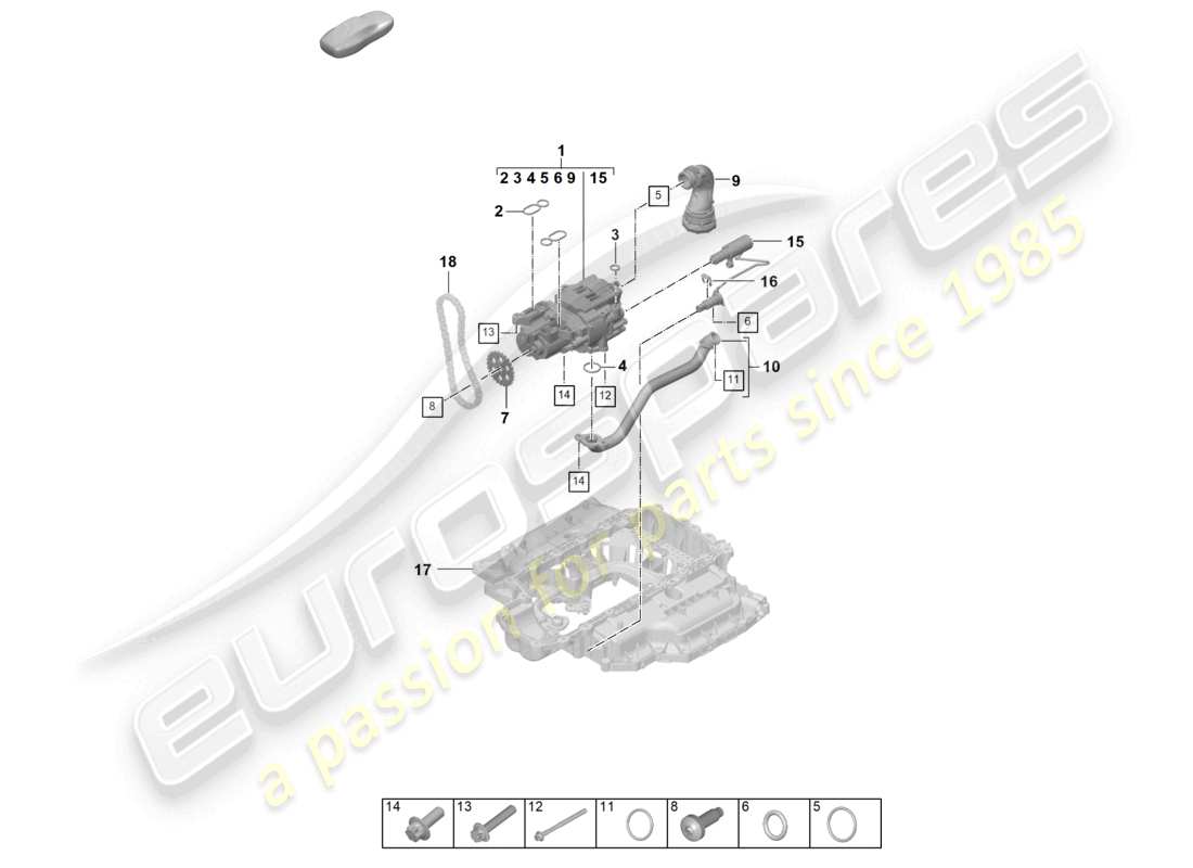 porsche 2024 (992-2) ölpumpe ersatzteildiagramm