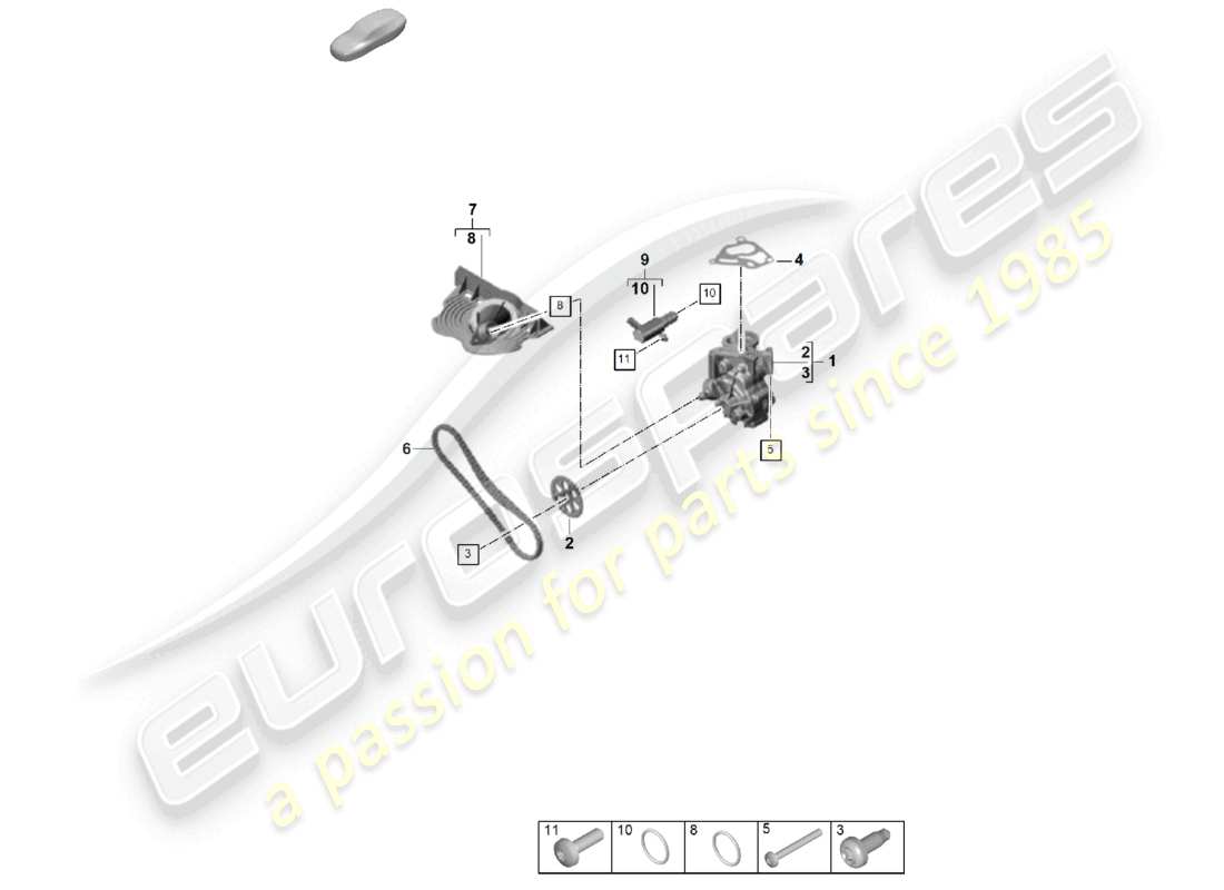 porsche 2025 (cayenne e3 pa) ölpumpe ersatzteildiagramm