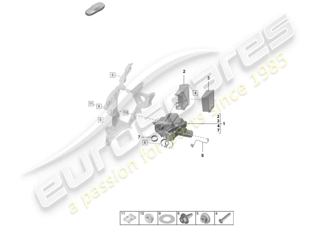 porsche 2024 (992-2) luftfilter teilediagramm