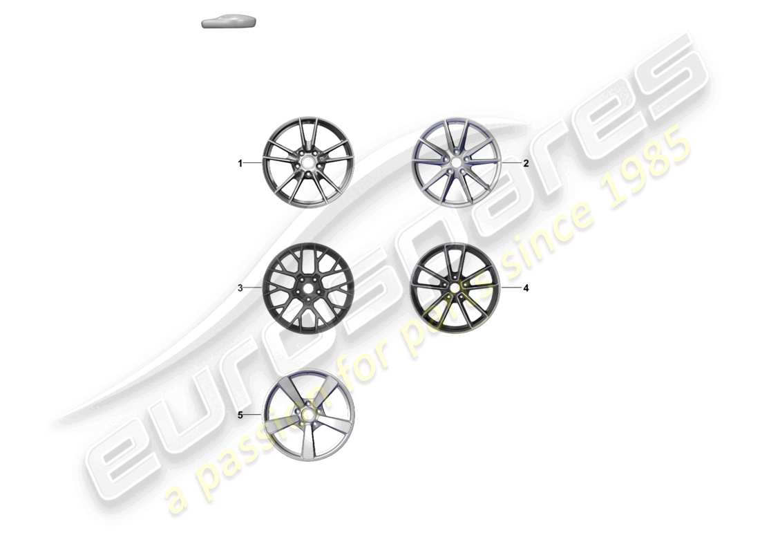 porsche 2022 (992-1) leichtmetallfelgen-ersatzteildiagramm